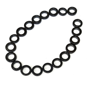 Кольца из агата черного №0076