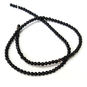 Бусины из агата черного №0087