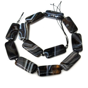 Бусины из агата черного №13B050