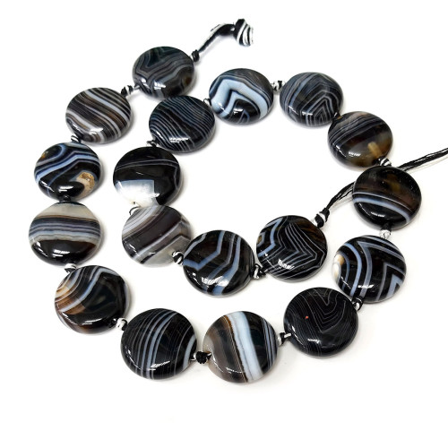 Бусины из агата черного №13B052