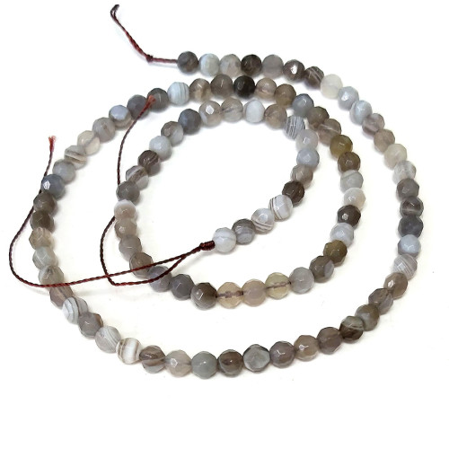 Бусины из агата серого №13B128