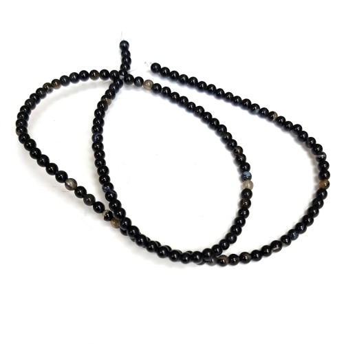 Бусины из агата черного №13B271