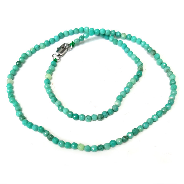 Бусы из агата зеленого №14B080 Бусы из агата зеленого №14B080