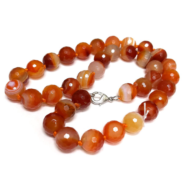 Бусы из агата красного №14B089 Бусы из агата красного №14B089