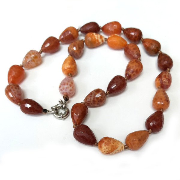 Бусы из агата огненного №266 Бусы из агата огненного №266