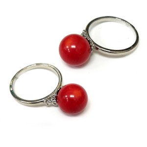 Кольцо из коралла №8303