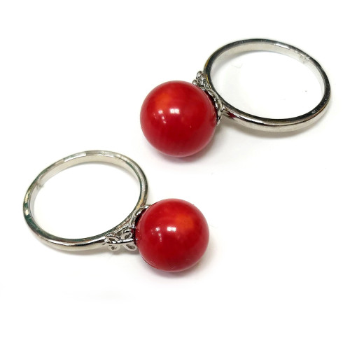 Кольцо из коралла №8303