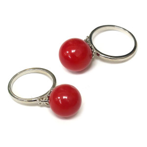 Кольцо из коралла №8305