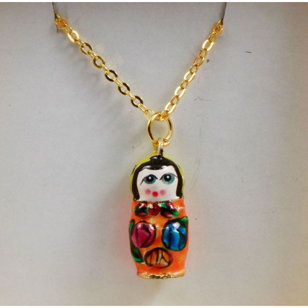 Кулон под Фаберже "Матрешка" №BP2572K1-A Кулон под Фаберже "Матрешка" №BP2572K1-A