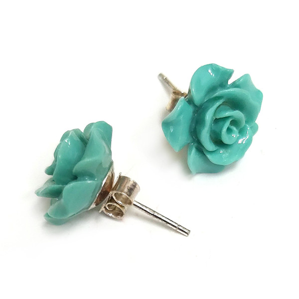 Пусеты из бирюзы №1809 Пусеты из бирюзы №1809