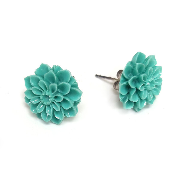 Пусеты из бирюзы №1810 Пусеты из бирюзы №1810