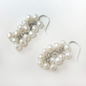 Серьги из жемчуга Виноград №16