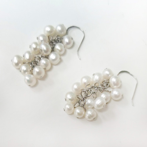 Серьги из жемчуга Виноград №16