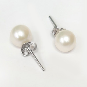 Пусеты из жемчуга №38