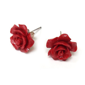 Пусеты из коралла №1804