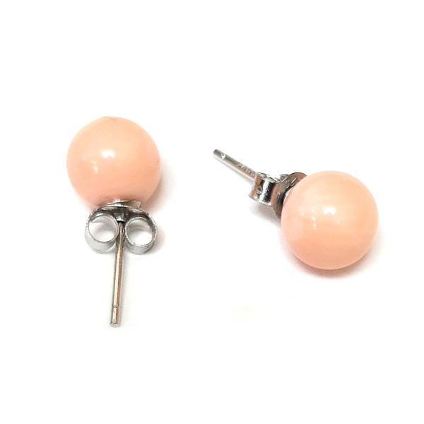 Пусеты из коралла №8301-B Пусеты из коралла №8301-B