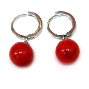 Серьги из коралла №8306