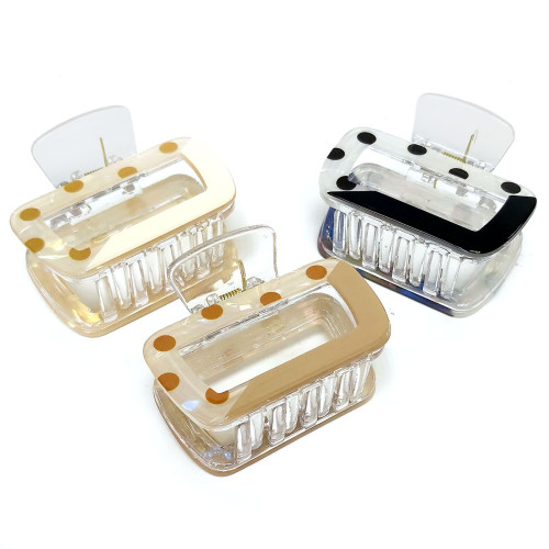 Заколка-краб для волос акриловая №2505