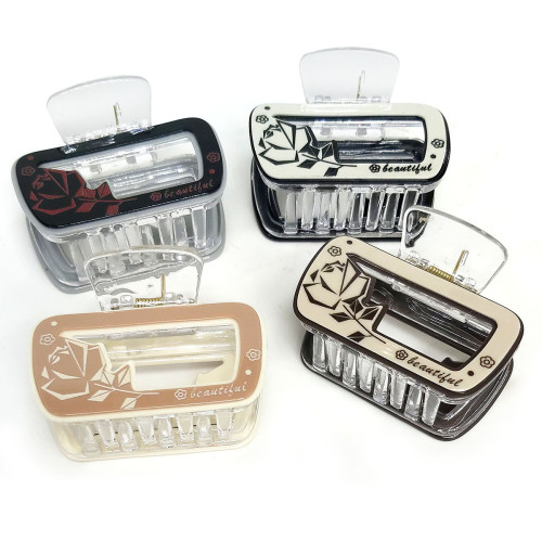 Заколка-краб для волос акриловая №2507