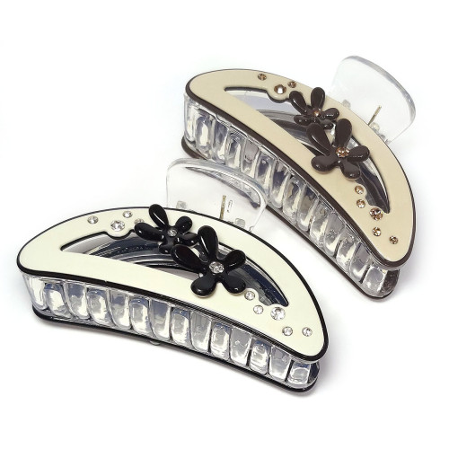 Заколка-краб для волос акриловая №2542