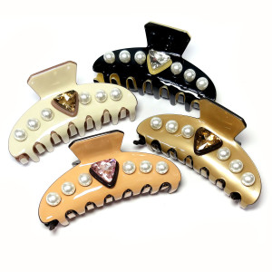 Заколка-краб для волос акриловая №2550