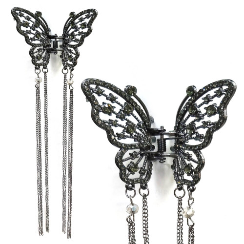 Заколка-краб для волос металлическая №230011