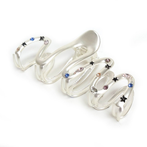 Заколка-краб для волос металлическая №230019W