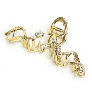 Заколка-краб для волос металлическая №230020-1