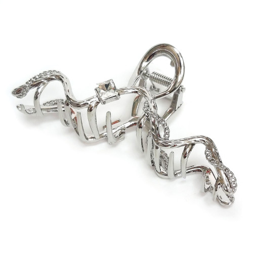 Заколка-краб для волос металлическая №230020-2