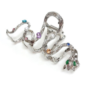 Заколка-краб для волос металлическая №230022