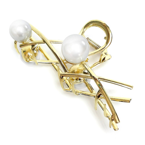 Заколка-краб для волос металлическая №230026-1