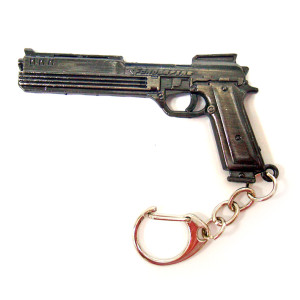 Брелок из металла Пистолет №2028-24