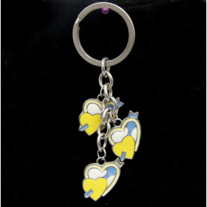 Брелок со стразами "Сердечки" №513