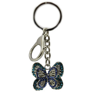 Брелок со стразами "Бабочка" №657