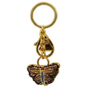 Брелок со стразами "Бабочка" №2124