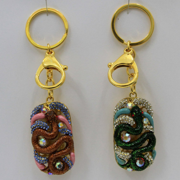 Брелок со стразами "Змея" №594 Брелок со стразами "Змея" №594