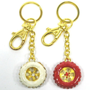 Брелок со стразами "Колесо" №1518