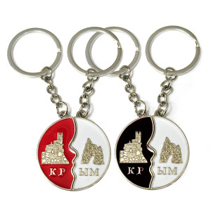 Брелок двойной металлический "Крым" №175B