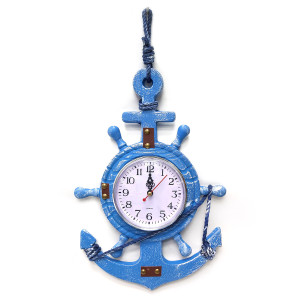 Часы настенные "Морская тема Якорь-штурвал" №7125-16
