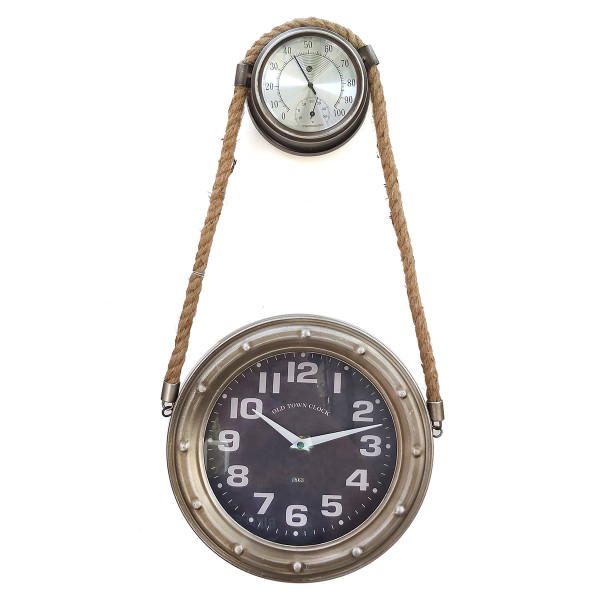 Часы настенные "Морская тема" с термометром и гигрометром №BLP036-2 Часы настенные "Морская тема" с термометром и гигрометром №BLP036-2