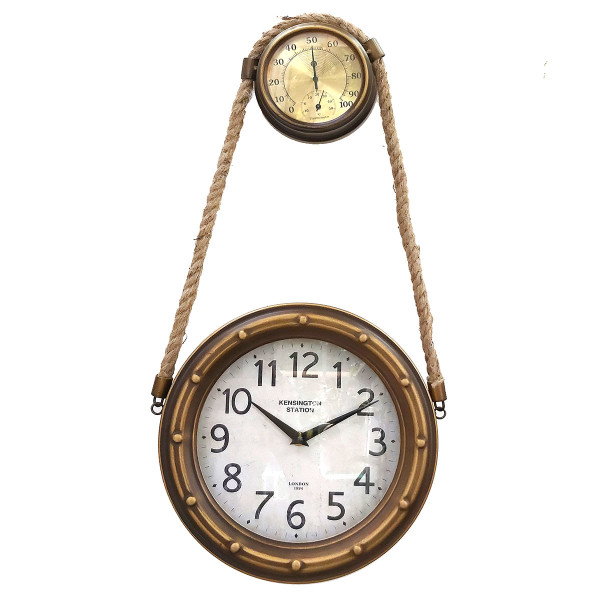 Часы настенные "Морская тема" с термометром и гигрометром №BLP036 Часы настенные "Морская тема" с термометром и гигрометром №BLP036