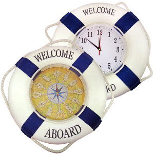 Часы настенные "Морская тема Спасательный круг" №LB45A