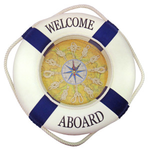 Часы настенные "Морская тема Спасательный круг" №LB45A