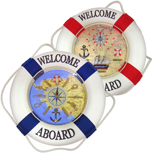 Часы настенные "Морская тема Спасательный круг" №LB50B Часы настенные "Морская тема Спасательный круг" №LB50B