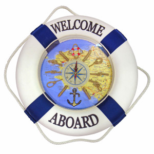 Часы настенные "Морская тема Спасательный круг" №LB50B