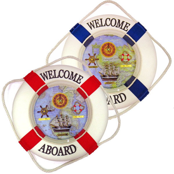 Часы настенные "Морская тема Спасательный круг" №LB35 Часы настенные "Морская тема Спасательный круг" №LB35