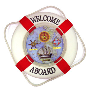 Часы настенные "Морская тема Спасательный круг" №LB35