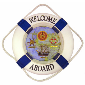 Часы настенные "Морская тема Спасательный круг" №LB35