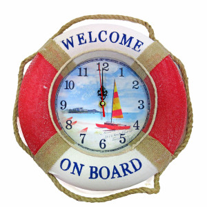 Часы настенные "Морская тема Спасательный круг" №Q30