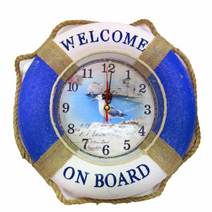 Часы настенные "Морская тема Спасательный круг" №Q30